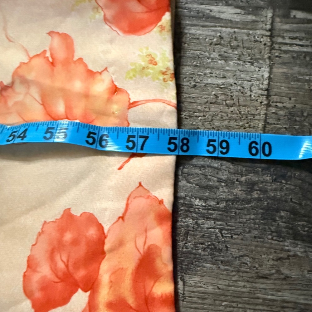 Malihini Hawaii Vintage Floral Muumuu Dress Peach Vacation Flutter Sleeve Sz 16 - Picture 10 of 12